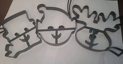 Moldes antiadherentes para panqueques de metal Williams Sonoma alce muñeco de nieve elfo raro envío rápido Foto 1 de 4