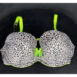 NWT Victoria’s Secret Very Sexy Push Up Bra 36D Green Leopard - Picture 1 of 4