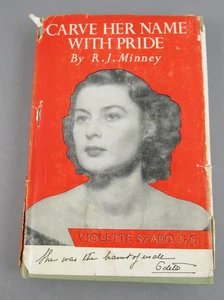Carve Her Name with Pride by R.J. Minney Hardcover SOE Violette Szabo WW2 1956 - Bild 1 von 6