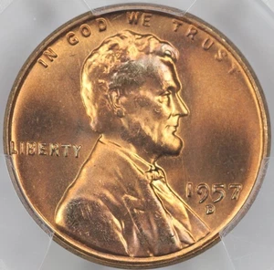 1957-D PCGS MS66RD Lincoln Cent 39439432 - Picture 1 of 3