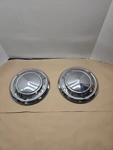 Pair (2) 1961 - 1966 Pontiac Catalina Ventura Hubcaps Dog Dish Wheel Covers - Picture 1 of 7