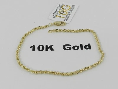 Brazalete de cadena de eslabones de cuerda brillante ligero Macy's en oro de 10 k Foto 1 de 3