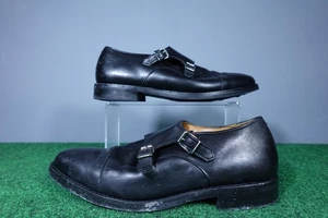 Allen Edmonds Doble Correa Monje Cuero Negro Zapatos de Vestir Para Hombre - talla 10 E - Imagen 1 de 9