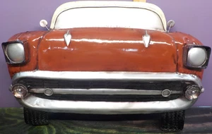 Chevy Bel Luftgrill Metall Wandkunst Spielzimmer Garage Hot Rod Dekor 23" x 16" (R) - Bild 1 von 14