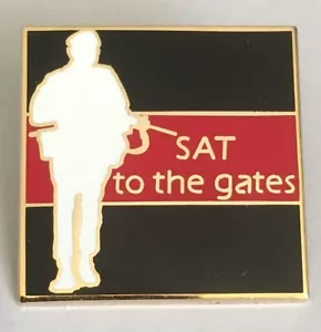 RAF Police (RAFP) SAT to the gates! pin badge - Picture 1 of 3