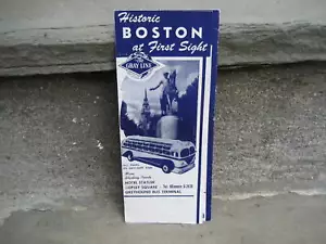 Brochure Vintage Gray Line Bus Tours... Boston storica a prima vista - Foto 1 di 3