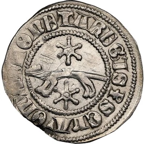 Hungary - 1235-1270 AD - BELA IV - Denar - NGC UNC Details - VERY RARE! - Picture 1 of 4