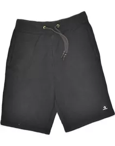 CONVERSE Mens Sport Shorts Small Black Cotton DT08 - Picture 1 of 3