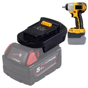 Lithium Akku Adapter Konverter für Milwaukee M18 18 V zu DeWalt 18/20V MIL18D - Bild 1 von 5
