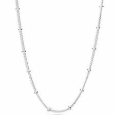 Genuine PANDORA Beaded Necklace 397210 70cm Sterling Silver Long Chain Ale