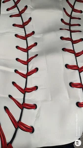 Softball Baseball 69 "x 44" groß rot Spitze über weiß Matte Teppich. Ideal für ManCave - Bild 1 von 4