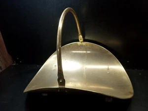 Vintage Brass Log Firewood Holder Basket Carrier Claw Feet 19" Mid Century Decor - Picture 1 of 12