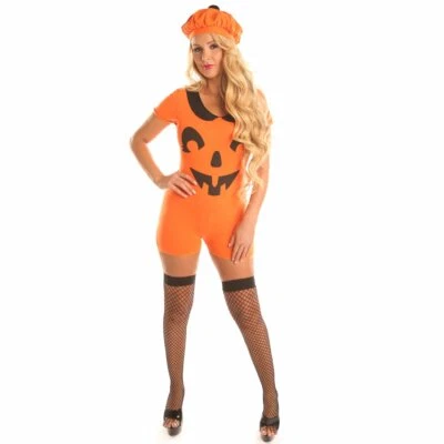 Pretty Pumpkin Costume for Teen Girl Women Halloween Party Cospaly Suits - Image 1 of 3