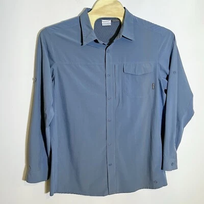 Columbia Men's XL Blue Omni Shield Advanced Repellency Long Sleeve Fishing Shirt - Image 1 of 4