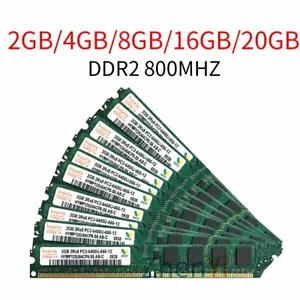 20GB 16GB 8GB 4GB 2GB DDR2 800MHz PC2-6400U Desktop Memory SDRAM Hynix ZT LOT BT - Picture 1 of 18