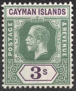 SG50 SN:#42 1912 3 scellini ISOLE CAYMAN Re Giorgio V (1912-1920), MH - Foto 1 di 2