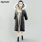 Grey Winter Long Coat for 11.5" Doll Outfits Clothes Parka Jacket Shoes Toys