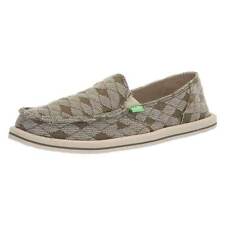 Sanuk Womens Donna Quilt Slip on Shoes Boar Olive 10