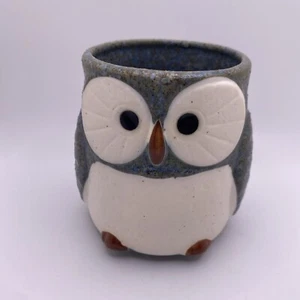 Taza de té japonesa Kotobuki taza de café porcelana azul gris búho hecha en Japón - Imagen 1 de 9