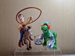 RARE TOY STORY MATTEL 25TH ANNIVERSARY ARMOURED REX FIGURE + WOODY & BULLSEYE - Picture 1 of 20
