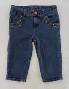 Vtg Disney Hannah Montana Girl’s Denim Embellished Bermuda Shorts Sz 12 Y2K - Picture 1 of 6