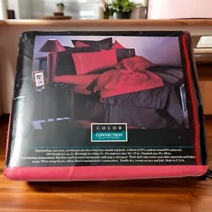 Vintage Deluxe Color Connection Cannon Hot Pink Full Flat Sheet - Bild 1 von 3