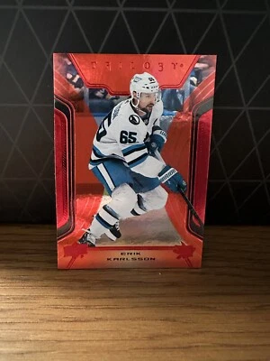 Erik Karlsson 2023-24 Upper Deck Trilogy Red 76/99 - Sharks 🦈 - Image 1 of 2