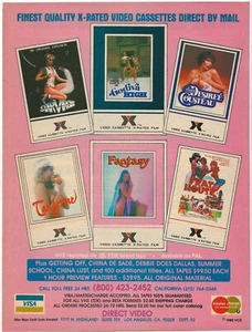 Vintage Print Ad VCX Adult Video - Desiree' Cousteau / Fantasy - Aug 1980 - Bild 1 von 5