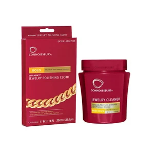 Connoisseurs Pulitore Gioielli Preziosi 8Oz Oro Diamanti Pietre + Panno Lucidante - Foto 1 di 1