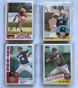 Houston Astros 1982-85 Topps base team sets (4 set lot w/HOFer Ryan x 8 cards) - Picture 1 of 1