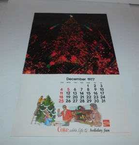 NEAT VINTAGE 1978 COCA COLA WALL CALENDAR 17 1/2" X 11" - Picture 1 of 3