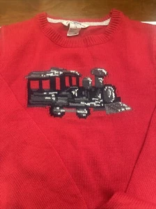Osh Kosh Jungen Größe 7 x roter Pullover mit Schleppe wunderschön - Bild 1 von 6