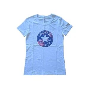 Converse All Stars Chuck Taylor White T-Shirt Womens Aus XS Cotton NWT FLAWS - Picture 1 of 19