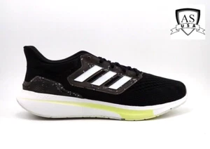 MEN'S ADIDAS EQ21 RUNNING SHOES Size 11.5 Black/White/Almost Lime GZ4061 NEW - Picture 1 of 7