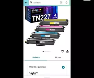 EZ-INK TN227 4 Pack Black & Color / Magenta / Cyan / Yellow PREMIUM TONER - Picture 1 of 2