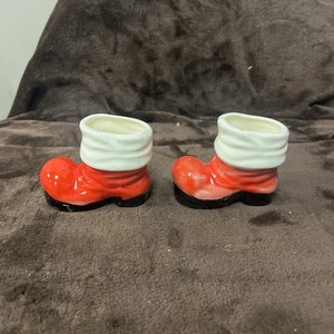 2- Vintage Santa Boots Shelf Decor 3 1/2” X 2 3/4” - Picture 1 of 4