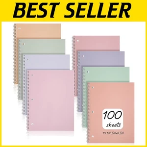 Vibrant Pastel 8-Pack Spiral Notebooks - Effortless Note-Taking and Organization - Picture 1 of 8