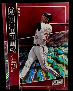 2025 Panini The National Ken Griffey Jr #33 Lightning Spokes Red Foil 07/25 - Picture 1 of 2