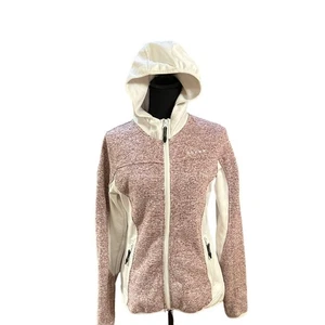 Roper Women's Medium Burgundy & Ivory Full Zip Lightweight hooded Jacket - Picture 1 of 9