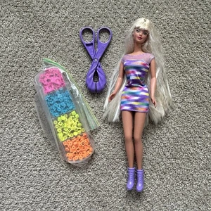 Bead Blast Barbie blonde Puppe 1997 Mattel 18888 lange Haare Vintage - Bild 1 von 2