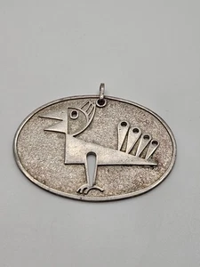 Vintage Oswaldo größer Guayasamin Sterlingsilber Modernist Vogel großer Anhänger - Bild 1 von 15