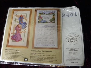 GLORIOUS ANGELS 2441 El Círculo Creativo Contado Punto de Cruz Kit De Colección 1987 - Imagen 1 de 6