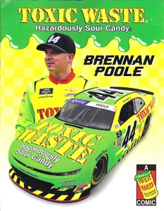 Postal de la serie NASCAR XFINITY 2025 BRENNAN POOLE "TOXIC WASTE SOUR CANDY" #44 - Imagen 1 de 1