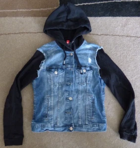 H&M Divited Damen Jeans/Sweat Jacke Blau/Schwarz Gr. 40 - Bild 1 von 3