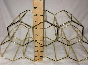 MCM Gold Wine Rack Freestanding Bottle Holder, 7 Bottle Capacity - Picture 1 of 8