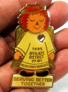 1995 Wisconsin Lions Club Afiliate District 27-B1 pin donante de órganos ángel - Imagen 1 de 2