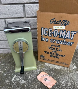 Vintage Rival Ice-O-Mat Ice Crusher Avocado Green w Box Retro Kitchen - Bild 1 von 5