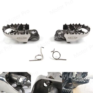 Front Rider Wide Foot Pegs Footrest For BMW R1200GS 2005-2012 F650GS 2000-2007 - Picture 1 of 14