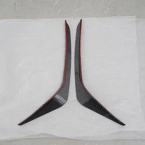 Carbon Black For Ford Mustang GT 2024+ Front Bumper Side Wind Vent Spoiler Trims - Picture 1 of 13