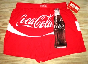 MENS COCA COLA RED BOXER SHORTS SIZE L (36/38) - Picture 1 of 2